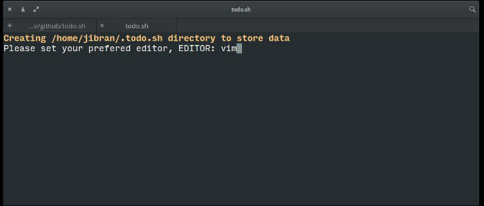 todo.sh screenshot