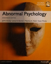 Cover of edition abnormalpsycholo0000hool_17ed