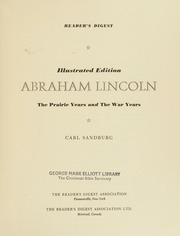 Cover of edition abrahamlincolnpr0000sand_i2p0