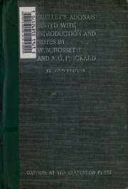 Cover of edition adonaisshe00sheluoft