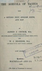 Cover of edition agricolaoftacitu00taciuoft