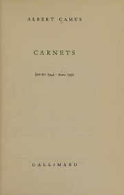 Cover of edition carnets0000unse