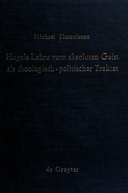 Cover of edition hegelslehrevomab0000theu