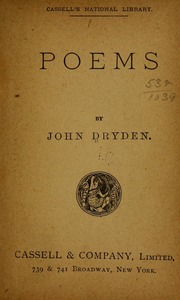 Cover of edition poems00dryd