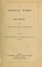 Cover of edition poeticalworksofj00dry