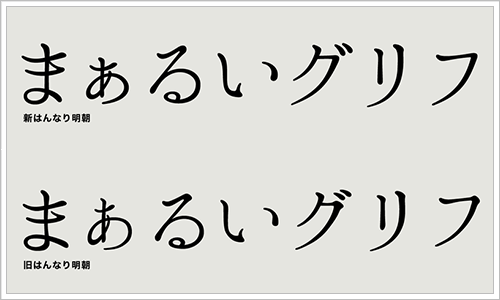 日本語のフリーフォントのキャプチャ