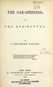 Cover of: The oak-openings by James Fenimore Cooper