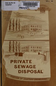 Cover of: Private sewage disposal