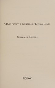 Cover of: A page from the wonders of life on Earth