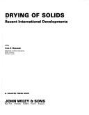 Cover of: Drying of Solids: Recent International Developments