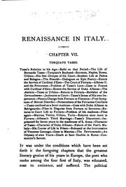 Renaissance in Italy by John Addington Symonds