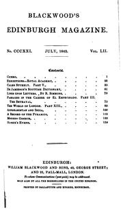 Cover of: Blackwood's Edinburgh Magazine by William Blackwood And Sons, Edinnburgh, William Blackwood And Sons, Edinnburgh