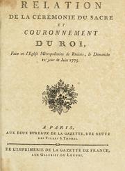 Relation de la cérémonie du sacre et couronnement du roi