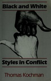 Cover of: Black and white styles in conflict