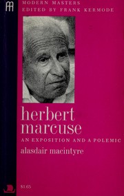 Herbert Marcuse by Alasdair C. MacIntyre