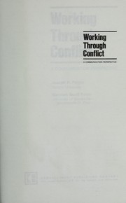 Cover of: Working through conflict: a communication perspective