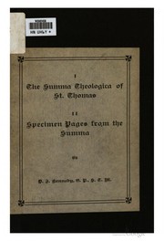 Cover of: Summa Theologica