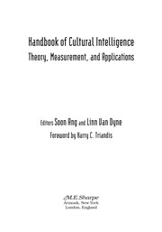 Handbook of cultural intelligence by Soon Ang