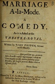 Cover of: Marriage a-la-mode.: A comedy. As it is acted at the Theatre-Royal.