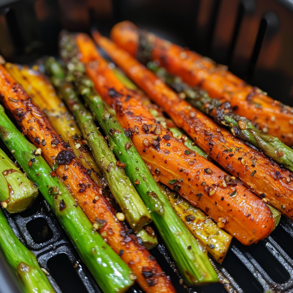 Easy Asparagus and Carrots In Air Fryer