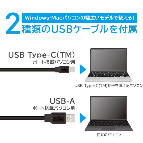 ポータブル ブルーレイドライブ USB-C Type-C USB-A Type-A M-Disc BDXL 4K Ultra HD ブルーレイ再生対応 動画再生 データ保存 ソフト付き【LBD-LPWAWU3CSDB】