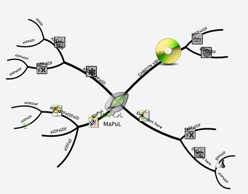 マインドマップ作成フリーソフト「Mapul」のサンプル