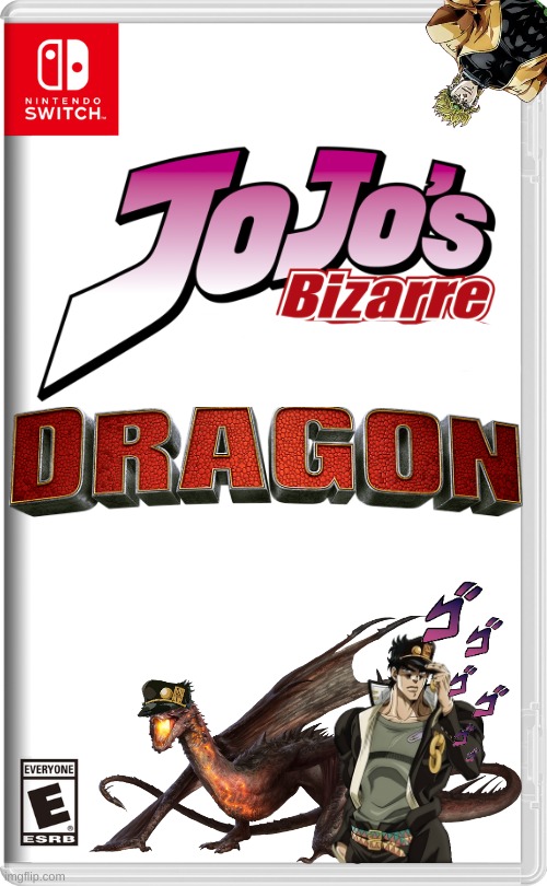 I don't watch it but I just made it anyways | image tagged in nintendo switch,jojo's bizarre adventure | made w/ Imgflip meme maker