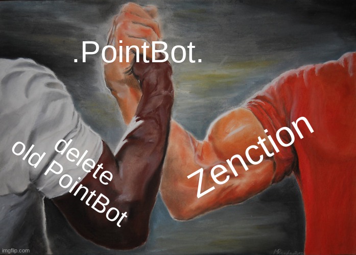 New account | .PointBot. Zenction; delete old PointBot | image tagged in memes,epic handshake,funny,imgflip points | made w/ Imgflip meme maker