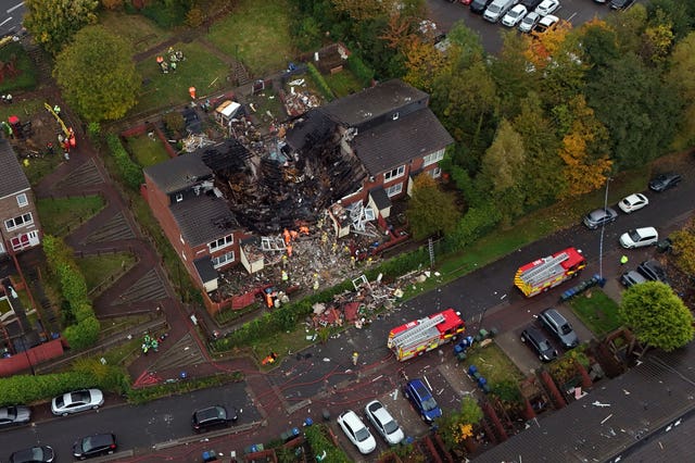 Emergency services at the scene at Violet Close in Benwell