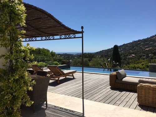 GULF OF ST TROPEZ - SEA VIEW VILLA - HEATED POOL - SOUTH FACING