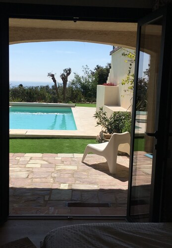 Villa avec vue mer, Proche plage, Piscine privée chauffée à 28°C 