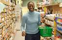 aisle - passageway between seating areas as in an auditorium or passenger vehicle or between areas of shelves of goods as in stores
