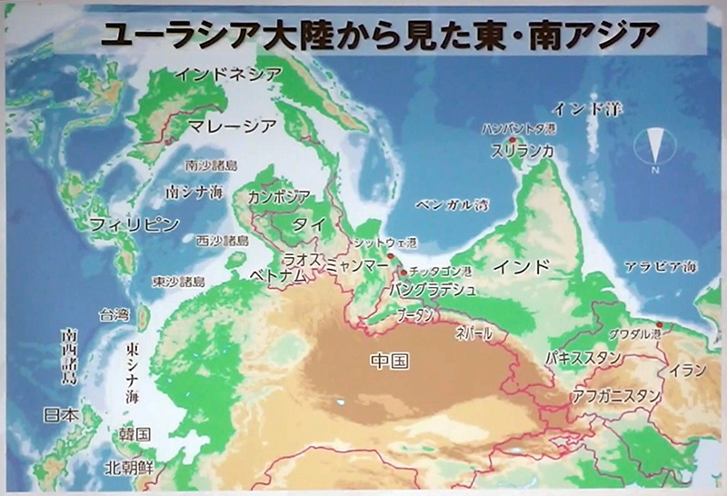 ユーラシア大陸から見た東・南アジア