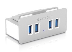 Satechi(サテチ) モニター固定型 プレミアム アルミニウム 4ポートUSB 3.0 ハブ ST-UHA3CL (iMac2012年以降モデル用)