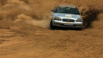 Car drifts in a race