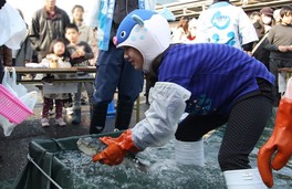 2月9日の「ふくの日」に近い祝日に毎年開催されるフグのイベント