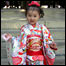 A young girl visits Tokyo's Meiji Shrine