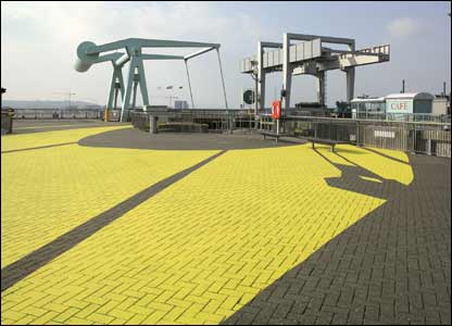 Public art at Cardiff Bay barrage