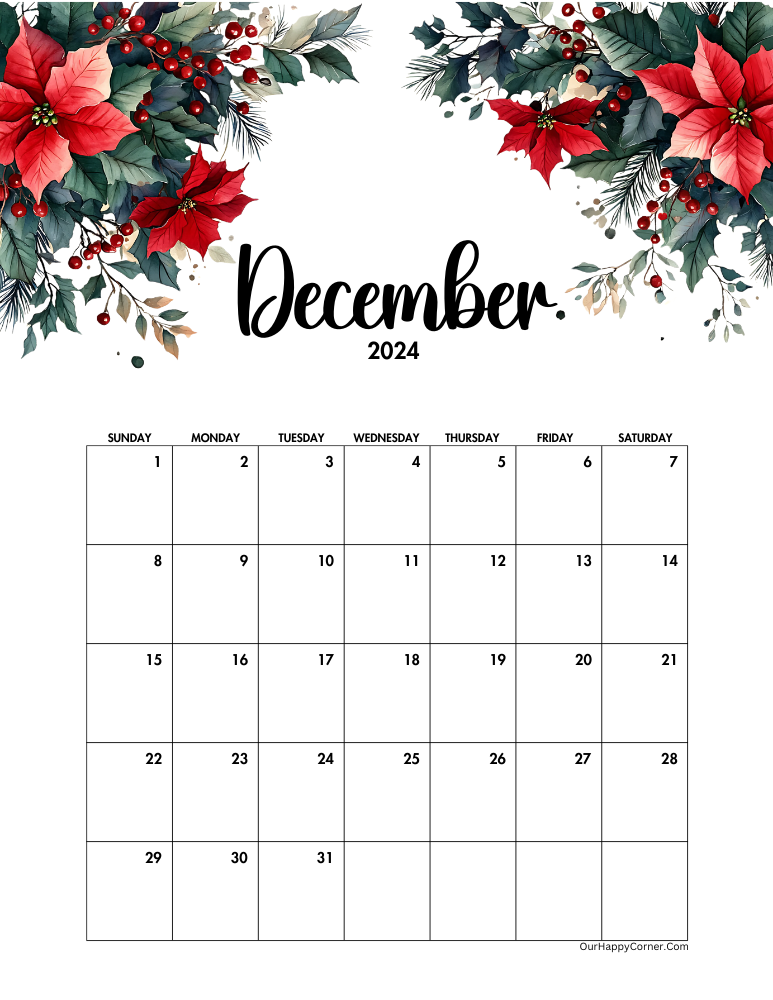 December Calendar 2024 