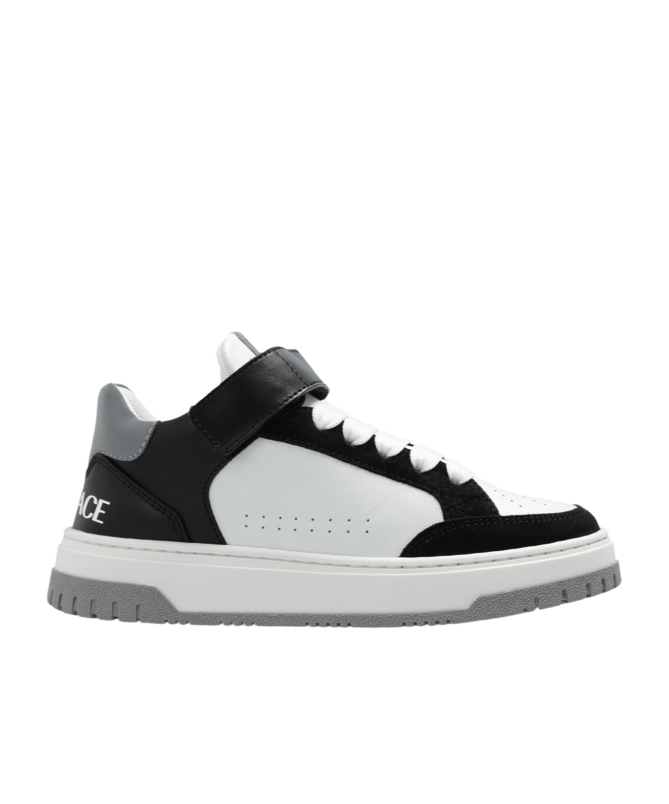 Shop Versace Logo Sneakers In White