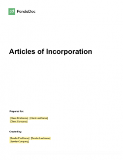 Articles of Incorporation