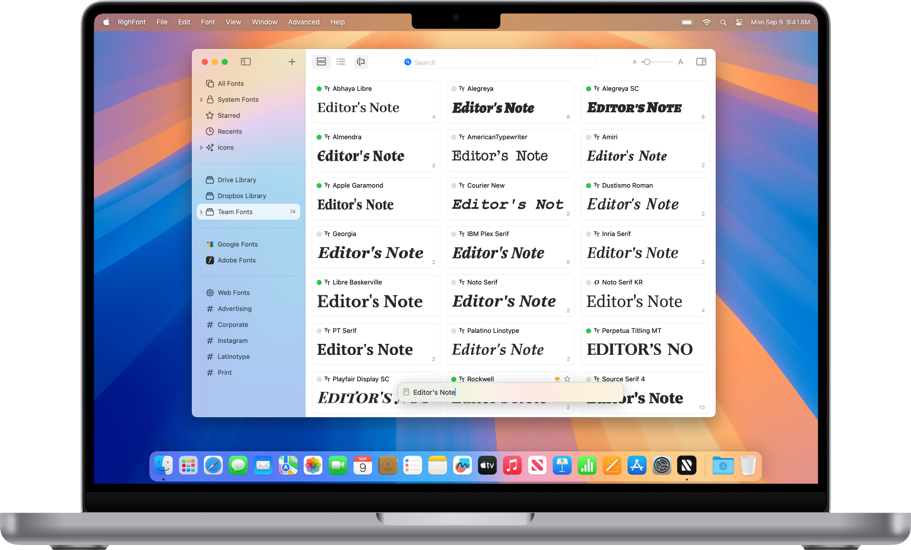 RightFont - Best font manager for macOS