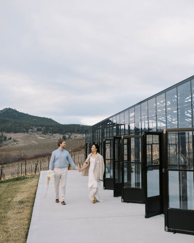 Chic wedding at 99 Rows in British Columbia featured on Brontë Bride.