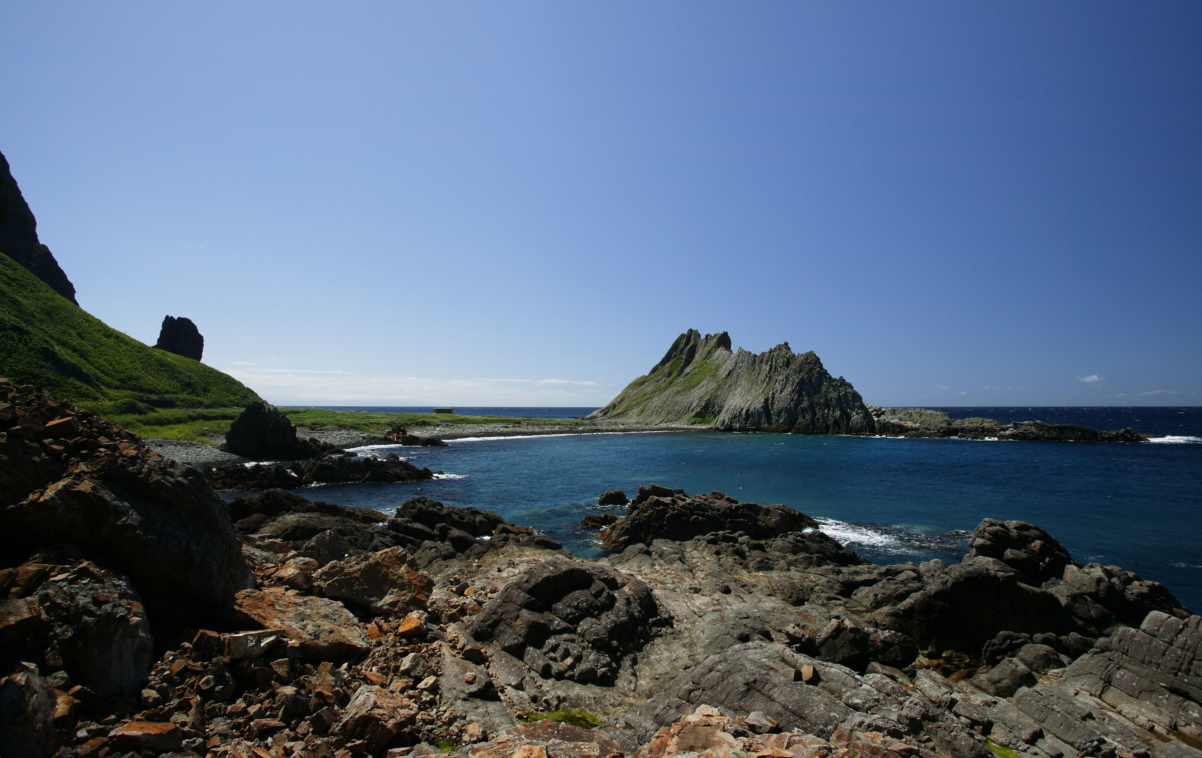 fotografia, materiale, libero il panorama, dipinga, fotografia di scorta,Il luogo sacro ritratto totale, rupe, La spiaggia, pietra, onda