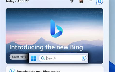 Bing AI returns on Windows 11 taskbar