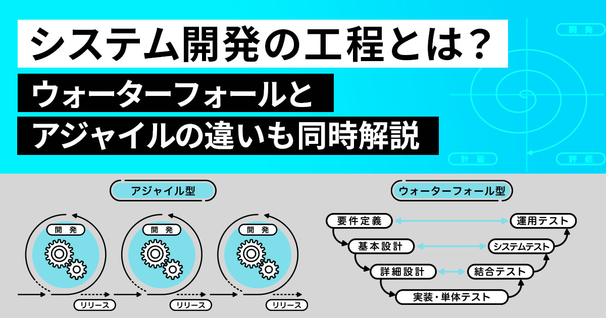 システム開発にはどんな工程がある？ウォーターフォールとアジャイルの違いも分かる！