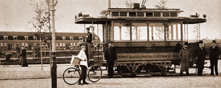 Tramwaj elektryczny Beijnes, miasto Haarlem (1899)