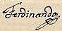 Signature de Ferdinand Ier