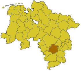 Poziția regiunii Districtul Hildesheim