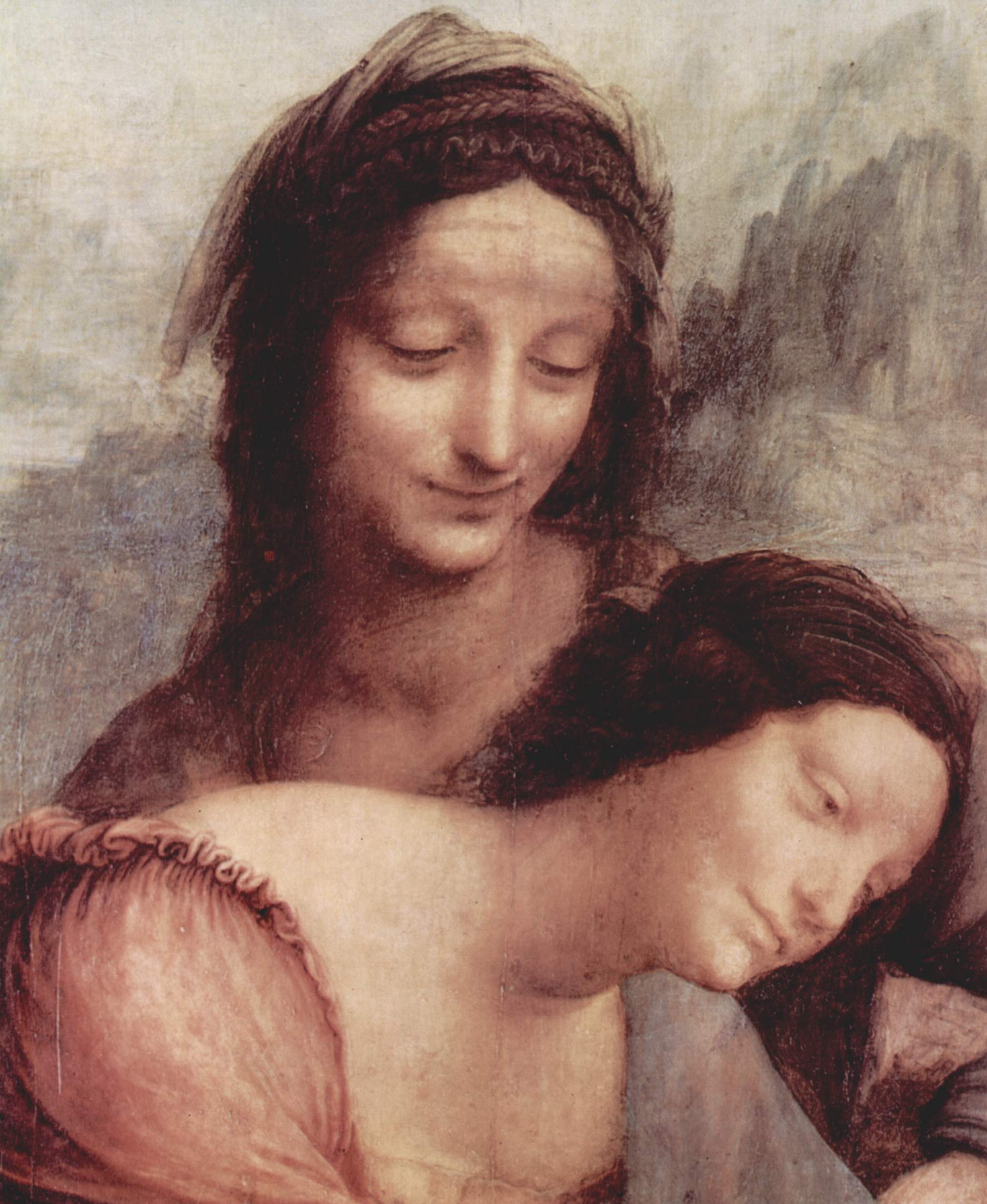 Anna og Maria malt av Leonardo da Vinci